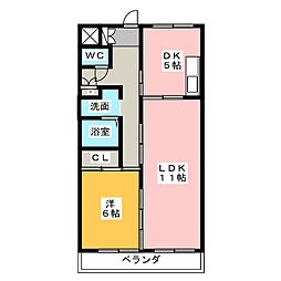 ヨシタカハイツ 1LDKの間取図画像