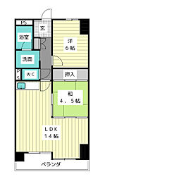 シャンポール幹1 2LDKの間取図画像