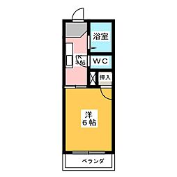 リベール名東 1Kの間取図画像