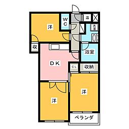 ライオンズマンション清住 3DKの間取図画像