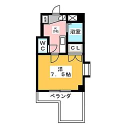 シテイライフ本山 1Kの間取図画像