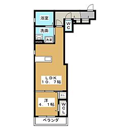 星和ヒルズ 1LDKの間取図画像