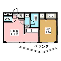さつきビル 1LDKの間取図画像