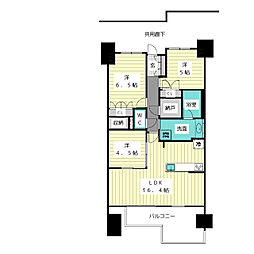 バンベール星ケ丘ヒルズ 3LDKの間取図画像
