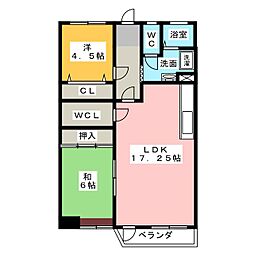 上社南住宅3号棟 3LDKの間取図画像