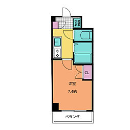 グリーンエミナンス東山 1Kの間取図画像