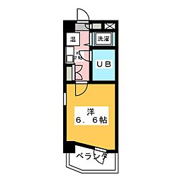 ファーストスプリング 1Kの間取図画像