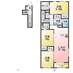 第3センチュリー21 3LDKの間取図画像