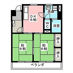 東昭ビル 2DKの間取図画像