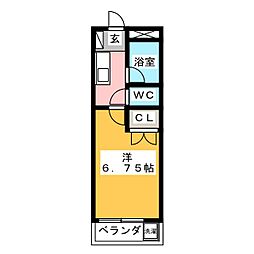 大丸マンション 1Kの間取図画像