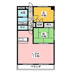 ミオパエーゼ本山 2LDKの間取図画像