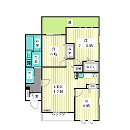 ウィスティリアT・K 3LDKの間取図画像