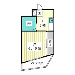 メゾン一社 1Kの間取図画像