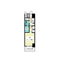 S-RESIDENCE星ヶ丘 1Kの間取図画像