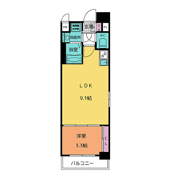 CREST TAPP大曽根II 1104｜愛知県名古屋市北区山田１丁目(賃貸マンション1LDK・11階・29.98㎡)の写真 その2