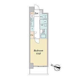 ＲＩＤＧＥ大曽根 6階1Kの間取り