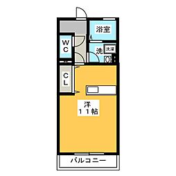 リオグランデ 2階ワンルームの間取り