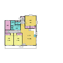 シュロス彩紅橋 3階3SLDKの間取り