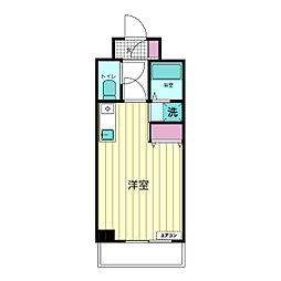 Excellent21 2階ワンルームの間取り