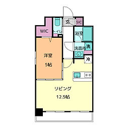 シュガーヒルズ大曽根テラス 3階1LDKの間取り