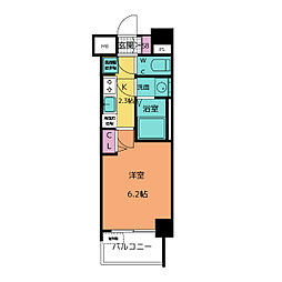 名古屋市北区大曽根4丁目マンション 1Kの間取図画像