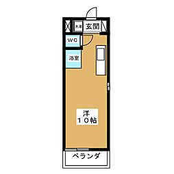 クレイタスパーク3 ワンルームの間取図画像