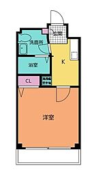 ホワイトレジデンス1 1Kの間取図画像