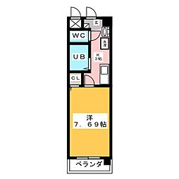 スタチーオ大曽根 1Kの間取図画像