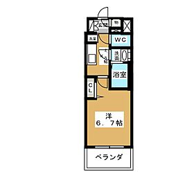 プレサンス大曽根駅前ファースト 1Kの間取図画像