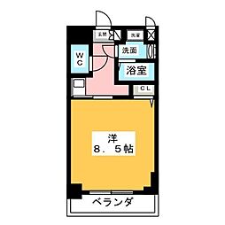 S-RESIDENCE平安通 1Kの間取図画像