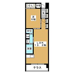 ArsaNEXT 1LDKの間取図画像