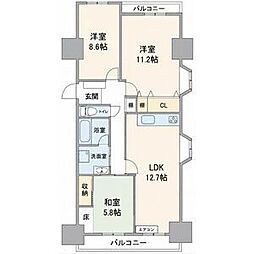 マリオン大曽根協同ビル 3LDKの間取図画像