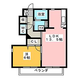 ソフィア 1LDKの間取図画像