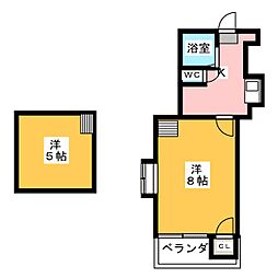 ファミール・エス 1Kの間取図画像