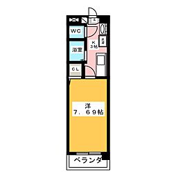 スタチーオ大曽根 1Kの間取図画像