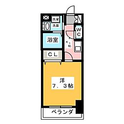 アジリア大曽根 1Kの間取図画像