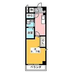 スマイルシティーM 1Kの間取図画像
