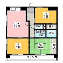 ハイツ犬飼  ｜ 愛知県名古屋市西区中小田井１丁目516（賃貸マンション3LDK・2階・60.00㎡） その2