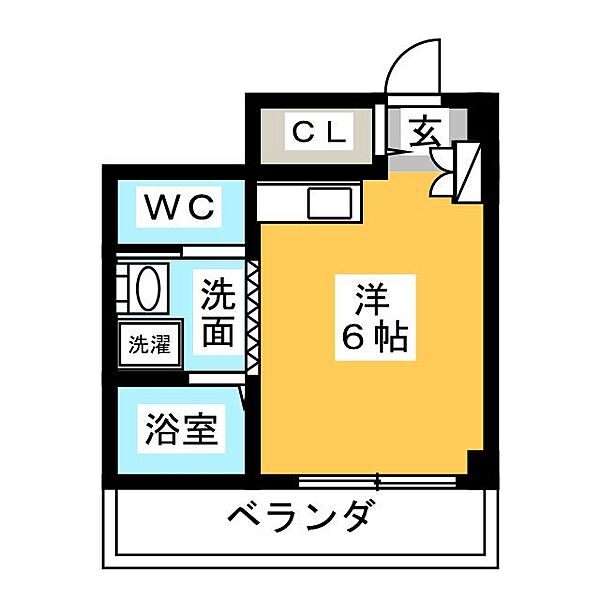 グリーンハイツ緑地 ｜愛知県名古屋市西区市場木町(賃貸マンション1R・3階・19.00㎡)の写真 その2