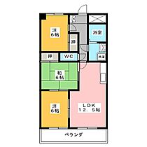 クリスタルパレスフジ 2D ｜ 愛知県名古屋市西区清里町（賃貸マンション3LDK・2階・65.69㎡） その2