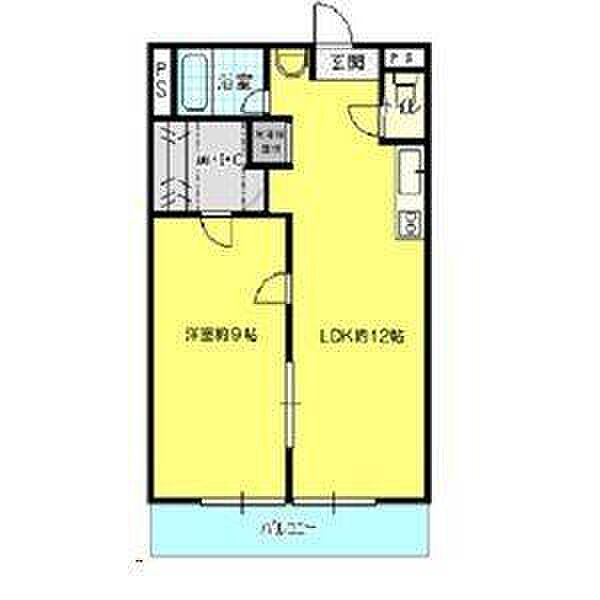 シャトー共栄　Ａ棟、Ｂ棟 Ｂ-303｜愛知県名古屋市西区比良１丁目(賃貸マンション1SLDK・3階・46.40㎡)の写真 その2