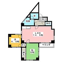 キャッスル上小田井 4A ｜ 愛知県名古屋市西区山木２丁目（賃貸マンション2LDK・4階・55.89㎡） その2