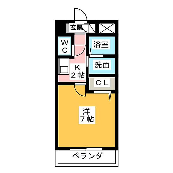 プラシードカーサ 407｜愛知県名古屋市西区清里町(賃貸マンション1K・4階・24.96㎡)の写真 その2