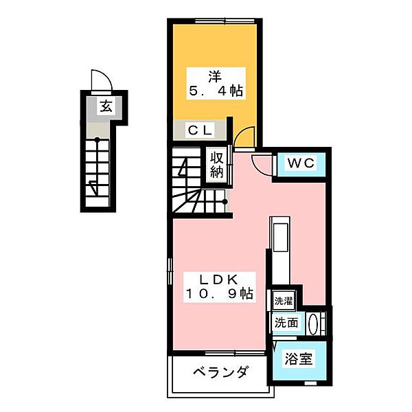 Modessa　Gosaibi 206｜愛知県名古屋市西区五才美町(賃貸アパート1LDK・2階・41.24㎡)の写真 その2