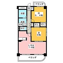 アルシエーロ城西 201 ｜ 愛知県名古屋市西区城西町（賃貸マンション2LDK・2階・60.03㎡） その2