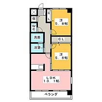 Ｕ-ＤＩＮＥ市場木  ｜ 愛知県名古屋市西区市場木町（賃貸マンション2LDK・2階・61.56㎡） その2