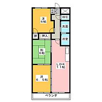 エクセルI  ｜ 愛知県名古屋市西区大野木４丁目459（賃貸マンション3LDK・2階・65.00㎡） その2