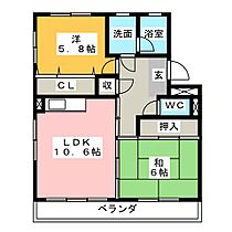 サンリバーカトウ 402 ｜ 愛知県名古屋市西区中小田井４丁目（賃貸マンション2LDK・4階・55.00㎡） その2