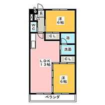 ハイツ平井  ｜ 愛知県名古屋市西区中小田井３丁目（賃貸マンション2LDK・4階・55.00㎡） その2