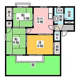 アネックス末広 1階3DKの間取り